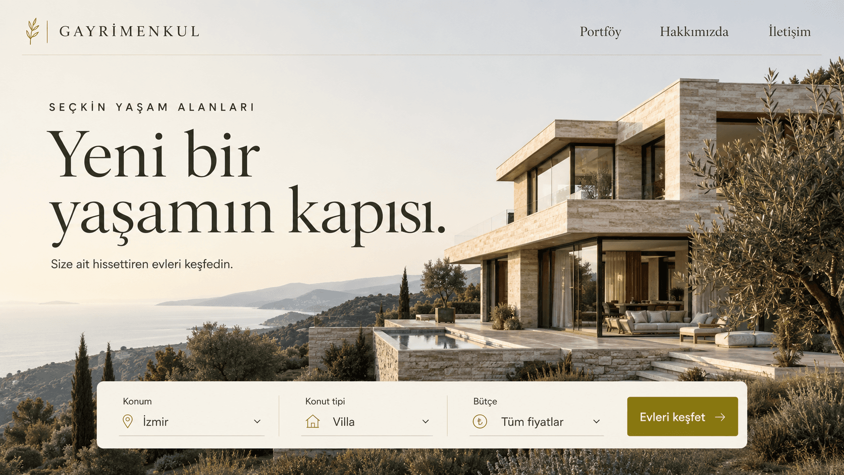 Turkish real-estate website design