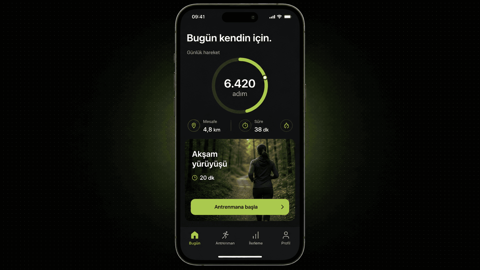 Turkish fitness mobile app design